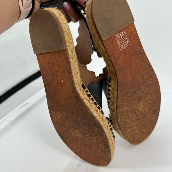 Chloe Lauren Scalloped Flat Espadrille Sandals - Picture 9 of 9